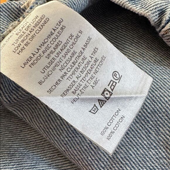 Pilcro Anthropologie Short-Sleeve Denim Button-Front Mini Dress 4 - Picture 6 of 6